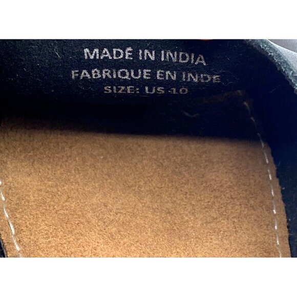 Urban Outfitters Wooden Heel Clog Sandals Black Leather Sz 10 Buckle NWOB - Picture 2 of 10